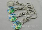 Zinc Alloy, Aluminum, Iron Rabbit Trolley Coin with Key Chain, One Euro Coin