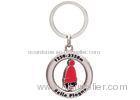 Zinc Alloy Die Casting Spinning Key Chain, Promotional Keychain with Misty Nickel Plating