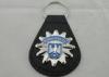 3D BUNDESPOLIZEI Leather Keychain, Customized Keychains with Zinc Alloy Enamel Emblem