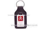 Custom Key Chains, Car Leather Pocket Keychain with Synthetic Enamel Emblem, Zinc Alloy with Nickel