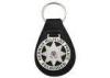3D German Military Police Leather Key Chain, Zinc Alloy Personalized Leather Keychains with Soft Ena