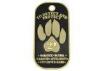 Zinc Alloy, Aluminum, Stainless Steel Metal Personalised Dog Tags With Synthetic Enamel, Gold Platin