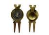 Zinc Alloy Personalized Air Force One Golf Divot Tool And Ball Markers, With Antique Gold Plating, M