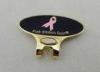 Personalized Brass Pink Ribbon Golf Cap Clip with Soft Enamel, Metal Clip