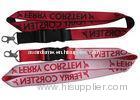 Single Side Woven Polyester Promotional Neck Lanyards with Metal Hook and Safety Break Away Clip