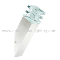 Surface Mounted LED Wall Lamp IP44 Crystal Diffuser with Steel Stainless Body using Epistar Chips