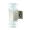 Up-Down SidesLED Wall Lamp IP44 Crystal Diffuser with Steel Stainless Body using Epistar Chips