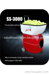 Self-program tennis ball machine