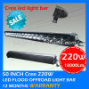 Heavy truck led driving headlight cree 220w led off road light bar for tractor