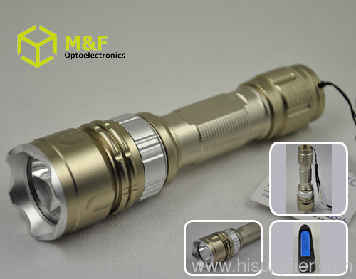 emergency rechargeable high power CREE Q5 multifunction led flashlight torch