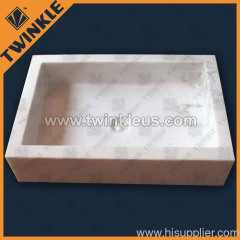 square natural stone sink