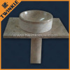 upright granite stone basin