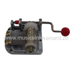 SMALL HAND CRANK MUSIC MECHANISM