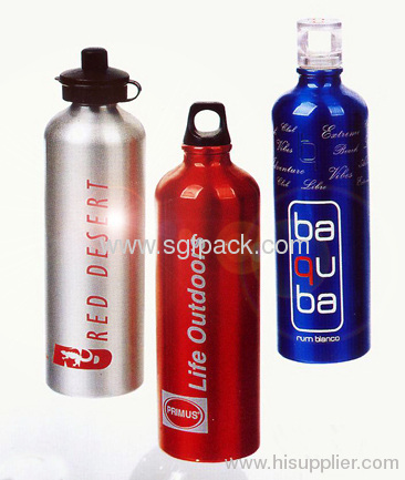 aluminum bottle with bamboo pump