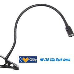 1w flexible arm machine light with clip base