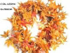 decorative autumn wreath with maple leaves