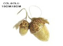 Cheap bronze bright painted gold powder Christmas decorative acorn