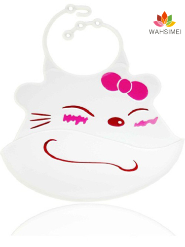 Factory direct with patent silicone baby bib with with food catcher