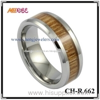 tungsten wood inlay ring