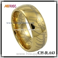 Comfort Fit Shell Inlaid Tungsten Carbide Ring
