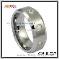 2013 hot sale diamond tungsten ring