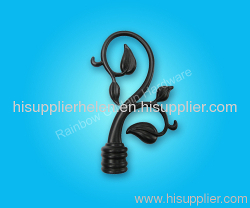 22mm black color curtain rod cap