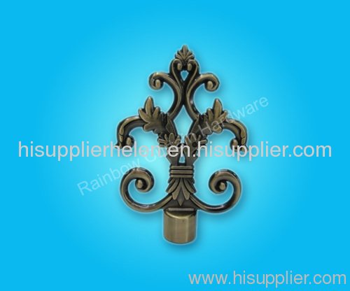 galvanized curtain rod cap