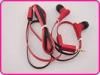 Professional 3.5mm Stereo Flat Cable Red Metal Earphones With 1.2m Length YDT80