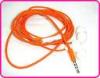 Comfortable And Stylish Orange Color Thin Braided Cable Waterproof Earphone With Mic