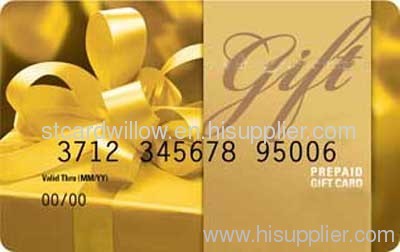 PVC prepaid gift card
