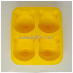 Silicone Winnie the Pooh Shaped Muffin Cupcake Chocolate Candy Cake Baking Mold