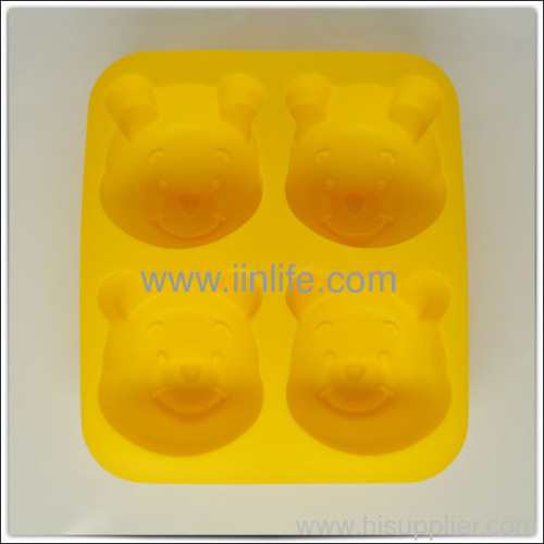 Silicone Winnie the Pooh Shaped Muffin Cupcake Chocolate Candy Cake Baking Mold