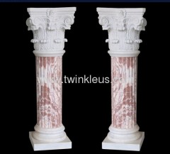 red marble home decoration stone pillar