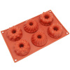 Freshware 6-Cavity Mini Fancy Bundt Cake Silicone Mold & Baking Pan