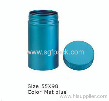 Aluminum lotion bottle with pump