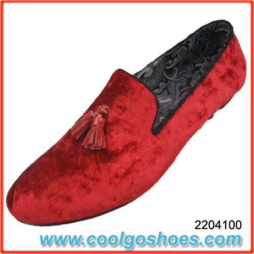 supply luxury men velvet slippers with high quality in china