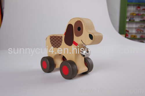 animal bell car- dog wooden children toys