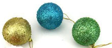 gold powder Christmas decorative balls