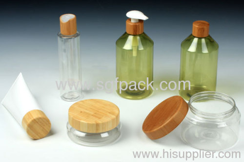 wooden lid bamboo cap 89/400 cap cream jar cap outer bamboo cap and PP inner cap