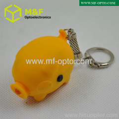 Animal keychain small dynamo led light toys kids