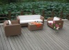 Outdoor and indoor wicker sofa in 4pcs