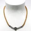 Stainless Steel Heart Mesh Necklace For Men and Women, N016-1 Stainless Steel Chain Necklace