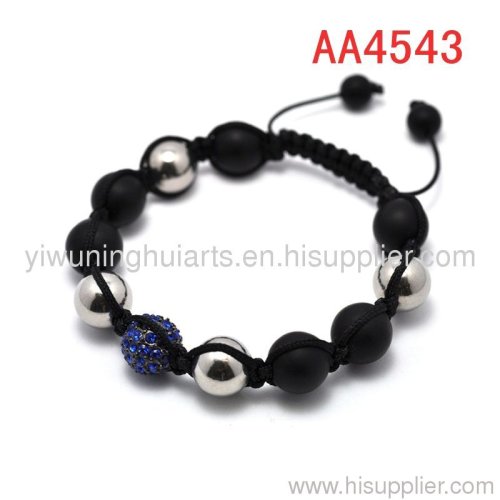 fashion beads shamballa bracelet gem stone bracelet