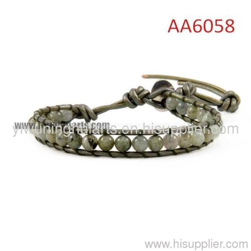 2013 charm coolest leather beaded wrap bracelets cheap leather wrap bracelet