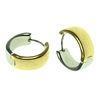 Two Tone Plated Thick Huggie Hoop Earring Stainless Steel, OEM, ODM Huggie Earring For Engagement, G