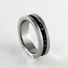 6MM High Polish Finish Eternity Stainless Steel Ring With Crystal Diamond, R027-3 Stainless Steel Fi