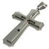 Triple-layer Casting Stainless Steel Cross Pendant Necklace, OEM, ODM CastingFor Party, Promotion