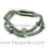 Stainless Steel Double Strand Popcorn Chain Bracelet, OEM And ODM Popcorn Bracelet For Engagement