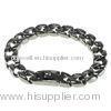 Stainless Steel Men's 8.5-inch Flat Curb Link Bracelet, 51g BR360 Mens Stainless Steel Bracelets