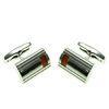 White and red finish Stainless Steel Cufflinks For Men 19*12*21mm, Stainless Steel Cufflinks